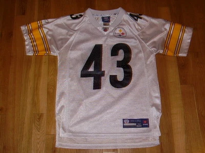 Camiseta Reebok On Field Troy Polamalu Blanca PITTSBURGH STEELERS Juvenil NFL Réplica Foto 1 de 2