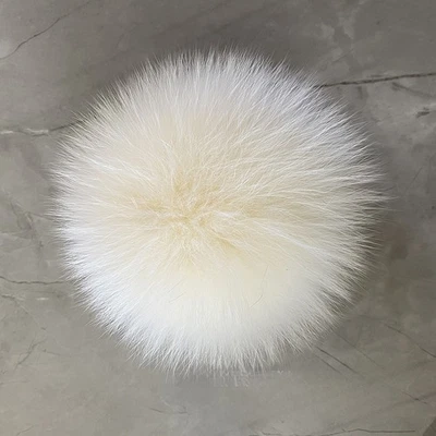 Pompones de piel de zorro natural 10 cm 13 cm 14 cm bolas artesanales esponjosas para tejer hágalo usted mismo 2 piezas Foto 1 de 4