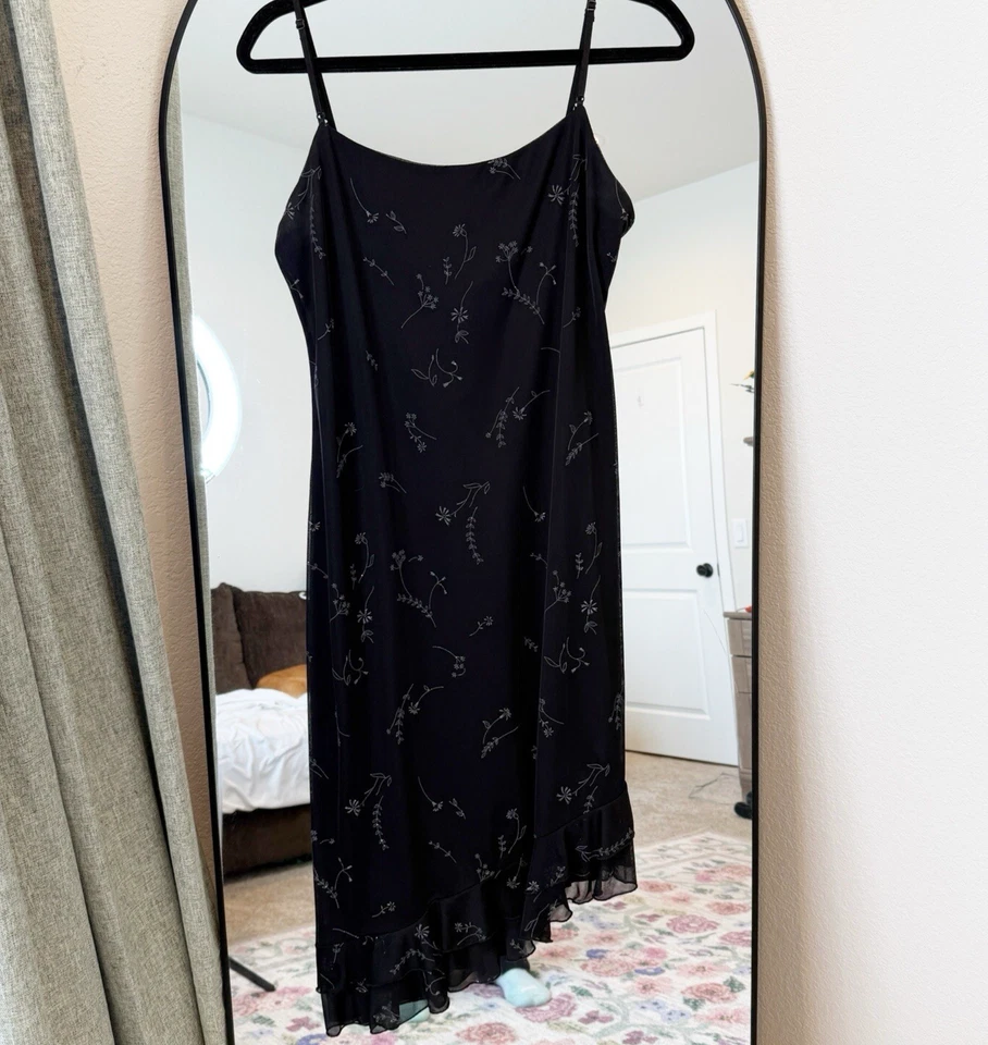 Vintage City Triangles Womens Fairy Grunge Midi Slip Dress Size Large Whinsigoth - Image 1 of 4