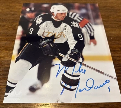 Vintage Mike Modano Signed Dallas Stars 8x10 Photo Autographed NHL HOF COA - Image 1 of 4