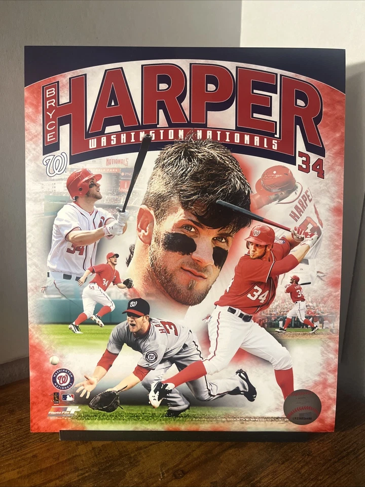 Bryce Harper Nationals Phillies Glossy 8x10 Collage Photo Print MLB Hologram - Image 1 of 1