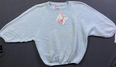 全新 复古 One Step Up 毛衣 3D 针织 Ramie L 超大 Deadstock 80 年代/90 年代 全新带标签 — 第 1/4 张图片