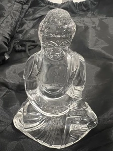 Statuina Baccarat France Piccolo Buddha Cristallo Trasparente Ottima! - Foto 1 di 9