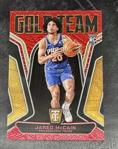 2024-25 NBA Totally Certified Gold Team Jared McCain Sixers 76ers Red Mirror /99 - Picture 1 of 3