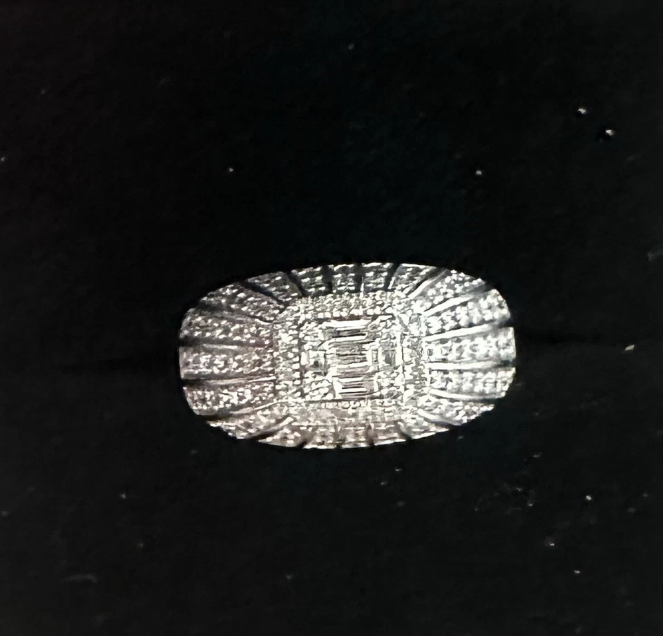 ANILLO DIAMANTES ORO BLANCO 10K SI-G TALLA 8 Foto 1 de 4