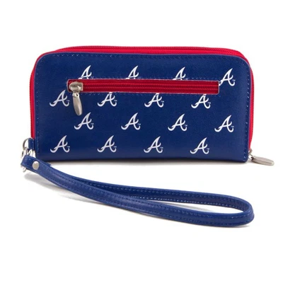 Women's Atlanta Braves Zip-Around Wristlet Wallet - Image 1 of 3