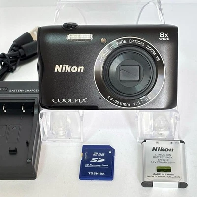 Cámara digital compacta Nikon COOLPIX A300 negra 20 MP Wi-Fi probada Japón Foto 1 de 4