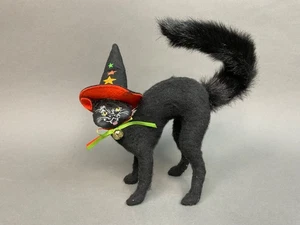 Annalee Halloween 2007 schwarze verängstigte Katze 8 Zoll Plüsch Vintage 2007 handbemaltes Gesicht! - Bild 1 von 8