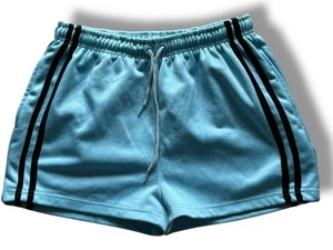 Ladies Turquoise Shorts Size 10 – Black Stripes  PrettyLittleThing Same Day Ship - Picture 1 of 6