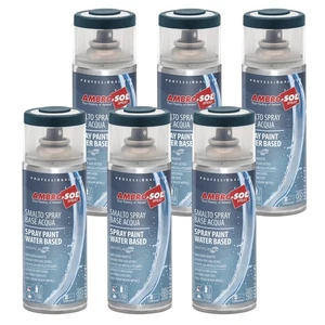 6x Peinture À L'Eau Gris Anthracite Vernis Bois Métal Plastique_ - Picture 1 of 6