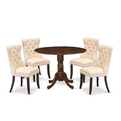 5 Piece Dining Room Furniture Set Consists of a Round Kitchen Table - Image 1 of 4