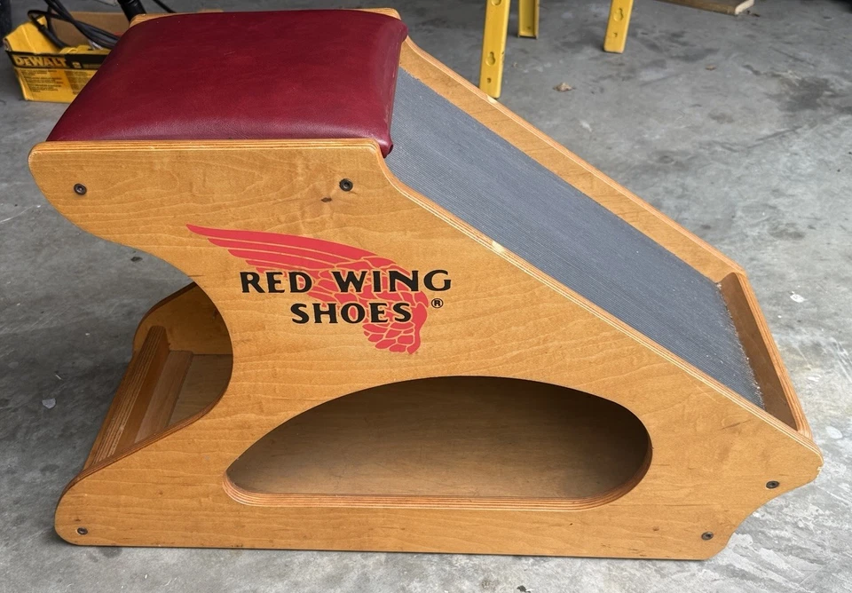 VINTAGE RED WING SHOES BOOT SHOP DISPLAY FITTING STOOL RARE! - Image 1 of 4