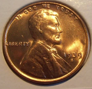 1939 S Lincoln Wheat Cent   (39SUG2) - Picture 1 of 4