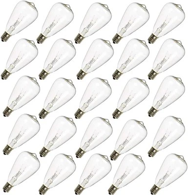25-Pack ST35 Light Bulbs Replacement Edison Clear -5 Watts C7/E12  - Image 1 of 4