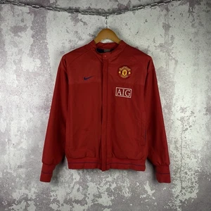 Vintage Nike Manchester United Bomber Jacket Football Rare 00s Red Size S - Picture 1 of 8
