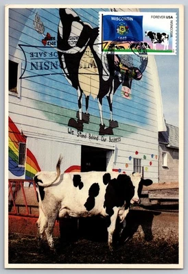 #4330 Flags of our Nation Wisconsin FDC Maxi Card - Image 1 of 2