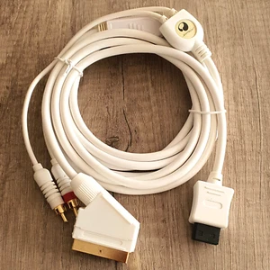 Nintendo WII ► RGB Scartkabel | Scart Kabel mit Cinch Audio Out - vergoldet ◄ - Bild 1 von 2