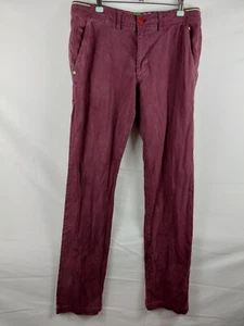 Hugo Boss Mens Maroon, Slim Fit Trousers Size W34 L33 (055-00027) - Picture 1 of 7
