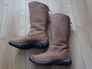 Trespass Knee high faux fur suede boots, Uk Size 4,NEW - Picture 1 of 11