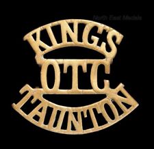 'King's OTC Taunton' Officers Training Corps Shoulder Title Badge