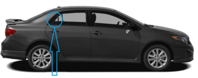 Fits: 2009-2013 Toyota Corolla Sedan Passenger Right Side Rear Vent Glass Window Foto 1 de 2