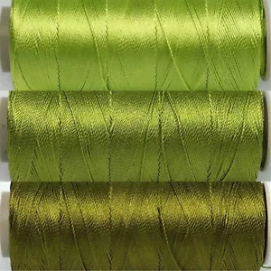 Grün Faden Set - 3 Spulen Größe 12 - 25gr 328yd EA Poly Stickerei Kreuzstich - Bild 1 von 4