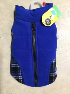Chaqueta forrada de nailon polar azul WAG n' WOOF perro/cachorro XSMALL - Imagen 1 de 2