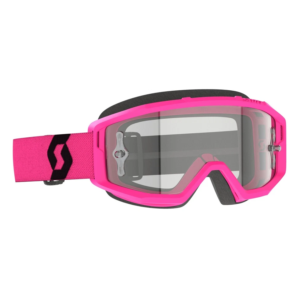Mascarilla Scott Primal Clear Rosa/Negro/Transparente Offroad MX Enduro - Imagen 1 de 4
