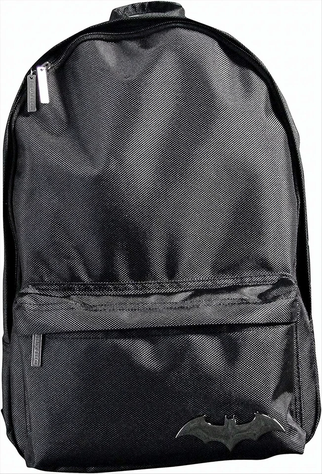 GW5403 Batman Rucksack schwarz mit Batman-Metallabzeichen Neu & OVP - Bild 1 von 1