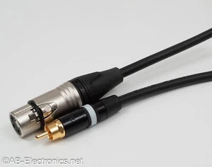 Neutrik F XLR /Rean RCA White Band  with Vandamme Cable 10 colours - Picture 1 of 11