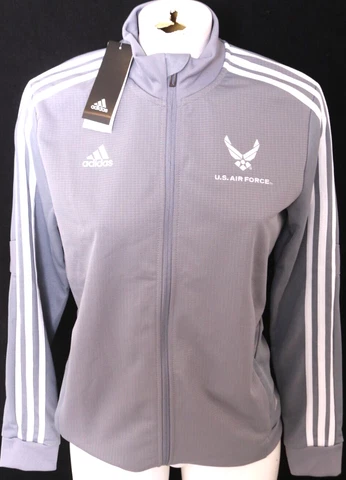 NEW USAF United States Air Force Falcons Adidas Gray Full Zip Jacket Womens M Cover