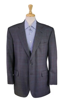 Blazer Tom James Windsor Personalizado Gris Rosa Ventana 2-Btn Lana Abrigo Deportivo 42L Foto 1 de 4
