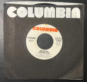 Santana Give Me Love 7" Vinyl Promo 45 Columbia 10524 Near Mint Mono/Strereo - Imagen 1 de 2