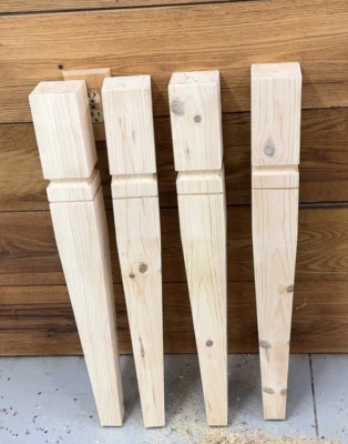 Patas de mesa de comedor Mission cónicas (pino rústico) Foto 1 de 2