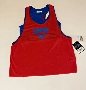 SMU Mustangs Womens Tank Top Strappy Sports Bra NEW Logo Medium M Racerback - Picture 1 of 12
