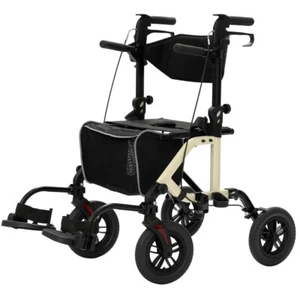 10" Deluxe Elenker Rollator Gehhilfe medizinische Hilfe Rollstuhl Transportstuhl Ständer - Bild 1 von 6