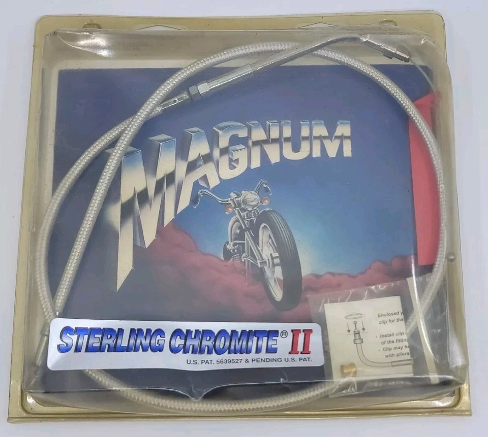 Drag Specialties Magnum Sterling Chromite II Braided Throttle Idle Cable DS-3414 - Image 1 of 3