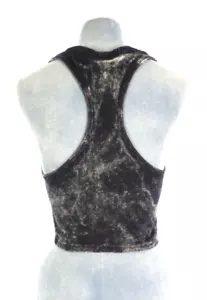 Sparkle & Fade XS Tank Top Cropped Multicoloured Ribbed Jersey Stretch Vest - Picture 1 of 7