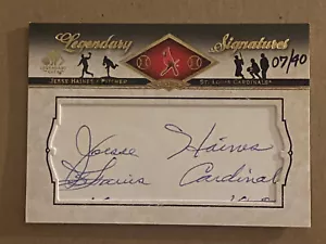 2008 UD SP Legendary Jessie Haines Auto Cut HOF Cardinals Autograph 7/40 - Picture 1 of 3
