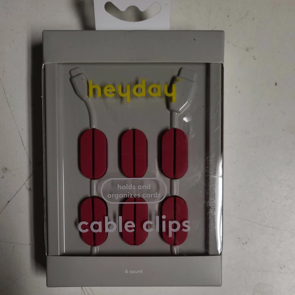 heyday Cable Mangement Pill Cable Clip 6pk - Red ... FREE SHIPPING ...  - Image 1 of 1