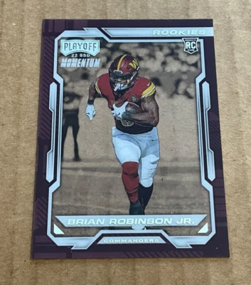 2022 Chronicles Playoff Momentum #PMR25 Brian Robinson Jr Rookie Commanders - Image 1 of 2