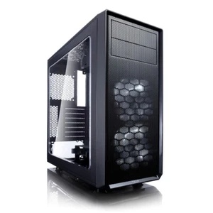 Fractal Design Focus G Black Gaming Case W/ Clear Window Atx 2 White Led Fans - Afbeelding 1 van 15
