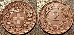 Suisse - Confédération Helvétique - 2 rappen 1907 B, Berne ! KM#4.2 - Picture 1 of 1