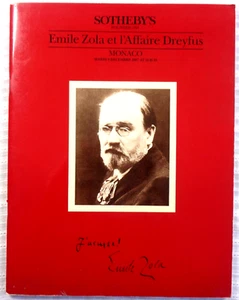 Sotheby's Emile Zola et l'Affaire Dreyfus Letters Manuscripts Catalog J'Accuse! - Picture 1 of 4