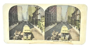 Stereograph Stereoview DEARBORN STREET CHICAGO ILLINOIS - Bild 1 von 2
