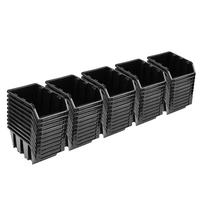 50x Sichtlagerbox Sortierbox Lagerbox Stapelbox schwarz NP6 Lagersystem - Bild 1 von 4
