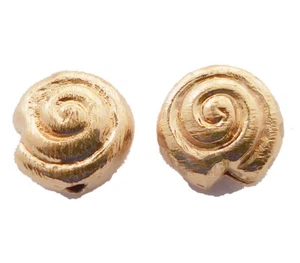 6 PCS 18X9MM SHELL SPACER BRUSHED BEAD GENUINE COPPER 797 UFL-492 - Picture 1 of 3
