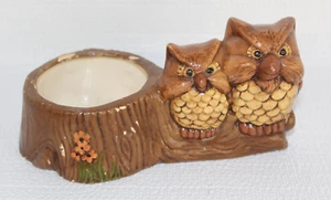 Vintage 1982 Owl Stump Planter - Bild 1 von 4