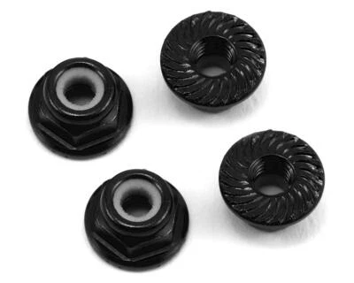 175RC Aluminum 4mm Serrated Locknuts (Black) [175-11041] - Image 1 of 2