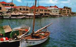 Venezuela Paseo Marítimo Mostrando Barcos... Postal Vintage C364 - Imagen 1 de 2